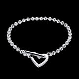 Lekani Heart Shaped Beads Bracelet 925 Silver Charm Women Jewelry