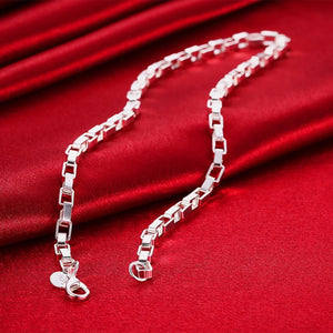 Lekani Men's 5mm Box Chain 925 Silver Charm Necklace