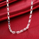 Lekani Men's 5mm Box Chain 925 Silver Charm Necklace