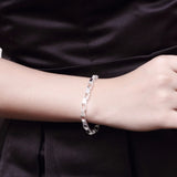 Lekani Men's 925 Silver 5mm Box Chain 8'' Bracelet Bangle