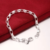 Lekani Men's 925 Silver 5mm Box Chain 8'' Bracelet Bangle