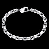 Lekani Men's 925 Silver 5mm Box Chain 8'' Bracelet Bangle