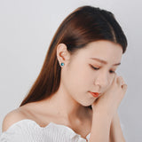 Lekani Cube Stud Earrings 925 Sterling Silver