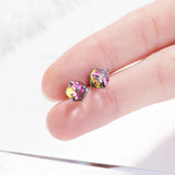 Lekani Cube Stud Earrings 925 Sterling Silver