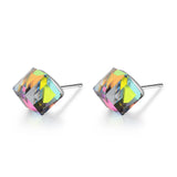 Lekani Cube Stud Earrings 925 Sterling Silver