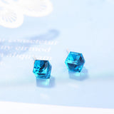 Lekani Cube Stud Earrings 925 Sterling Silver