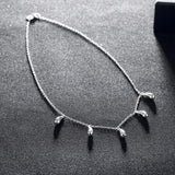 Lekani 925 Silver Pendant Necklace Five Drops Charm