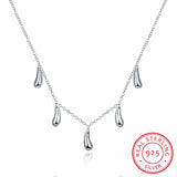 Lekani 925 Silver Pendant Necklace Five Drops Charm
