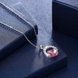 Lekani Women Necklace Butterfly Crystal Pendant Jewelry Lady Collares