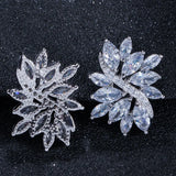Lem12 Hot Flower Crystal Female Earrings - Anti Allergy Sweet Jewelry