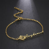 Personalized Stainless Steel Rosary Bracelet