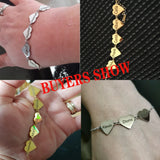 Lemegeton Women's Personalized Heart Engraved Bracelet