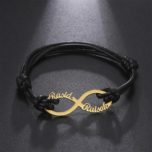 Lemegeton Infinity Bracelet Personalized Name Pendant