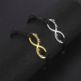 Lemegeton Infinity Bracelet Personalized Name Pendant