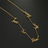 Lemegeton Personalized Multiple Name Necklace Family Jewelry Choker Necklace