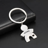 Lemegeton Name Baby Keychain Personalized Name Key Chains Stainless Steel
