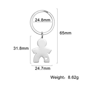 Lemegeton Name Baby Keychain Personalized Name Key Chains Stainless Steel