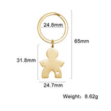 Lemegeton Name Baby Keychain Personalized Name Key Chains Stainless Steel