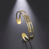 Lemegeton Name Bracelet Personalized Bangle Stainless Steel Bracelets