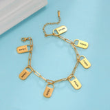 Personalized Lemegeton Name Bracelet Stainless Steel