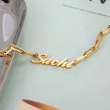 Lemegeton Name Bracelet Stainless Steel Couple Bracelets