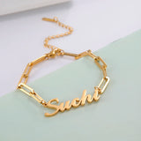Lemegeton Name Bracelet Stainless Steel Couple Bracelets
