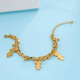Lemegeton Double Chain Stainless Steel Name Bracelet