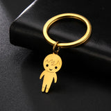 Personalized Family Name Key Chain Stainless Steel Keyring