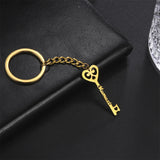 Lemegeton Name Keychain Personalized Stainless Steel Keyring Nameplate Key Chain