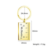 Lemegeton Name Keychain Personalized Ruler Length Stationery Student Key Chain