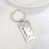 Lemegeton Name Keychain Personalized Ruler Length Stationery Student Key Chain