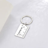 Lemegeton Name Keychain Personalized Ruler Length Stationery Student Key Chain