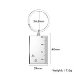 Lemegeton Name Keychain Personalized Ruler Length Stationery Student Key Chain