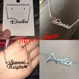 Personalized Stainless Steel Name Necklace for Kids Women