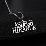 Lemegeton Name Necklace Personalized Stainless Steel Punk Jewelry