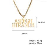 Lemegeton Name Necklace Personalized Stainless Steel Punk Jewelry
