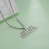 Lemegeton Name Necklace Personalized Stainless Steel Punk Jewelry