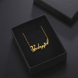 Lemegeton Name Necklace Personalised Stainless Steel Jewelry Chokers Necklaces
