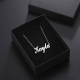 Lemegeton Name Necklace Personalised Stainless Steel Jewelry Chokers Necklaces