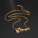 Lemegeton Name Necklace Personalised Stainless Steel Jewelry Chokers Necklaces