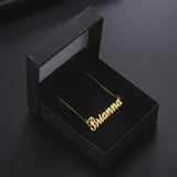Lemegeton Name Necklace Personalised Stainless Steel Jewelry Chokers Necklaces