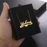 Lemegeton Name Necklace Personalised Stainless Steel Jewelry Chokers Necklaces