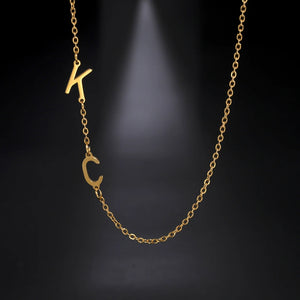 Lemegeton Name Necklace Customised Stainless Steel Initial Necklaces