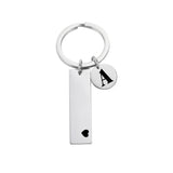Lemegeton Name Text Keychain Drive Safe Car Key Ring Stainless Steel