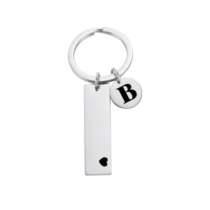 Lemegeton Name Text Keychain Drive Safe Car Key Ring Stainless Steel
