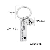 Lemegeton Name Text Keychain Drive Safe Car Key Ring Stainless Steel