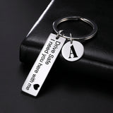 Lemegeton Name Text Keychain Drive Safe Car Key Ring Stainless Steel