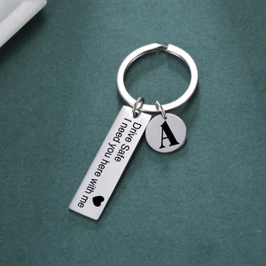 Lemegeton Name Text Keychain Drive Safe Car Key Ring Stainless Steel