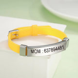 Lemegeton Baby Bracelets SOS Stainless Steel Emergency Pho