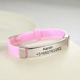 Lemegeton Baby Bracelets SOS Stainless Steel Emergency Pho